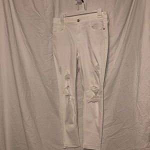 White ripped old navy jeans